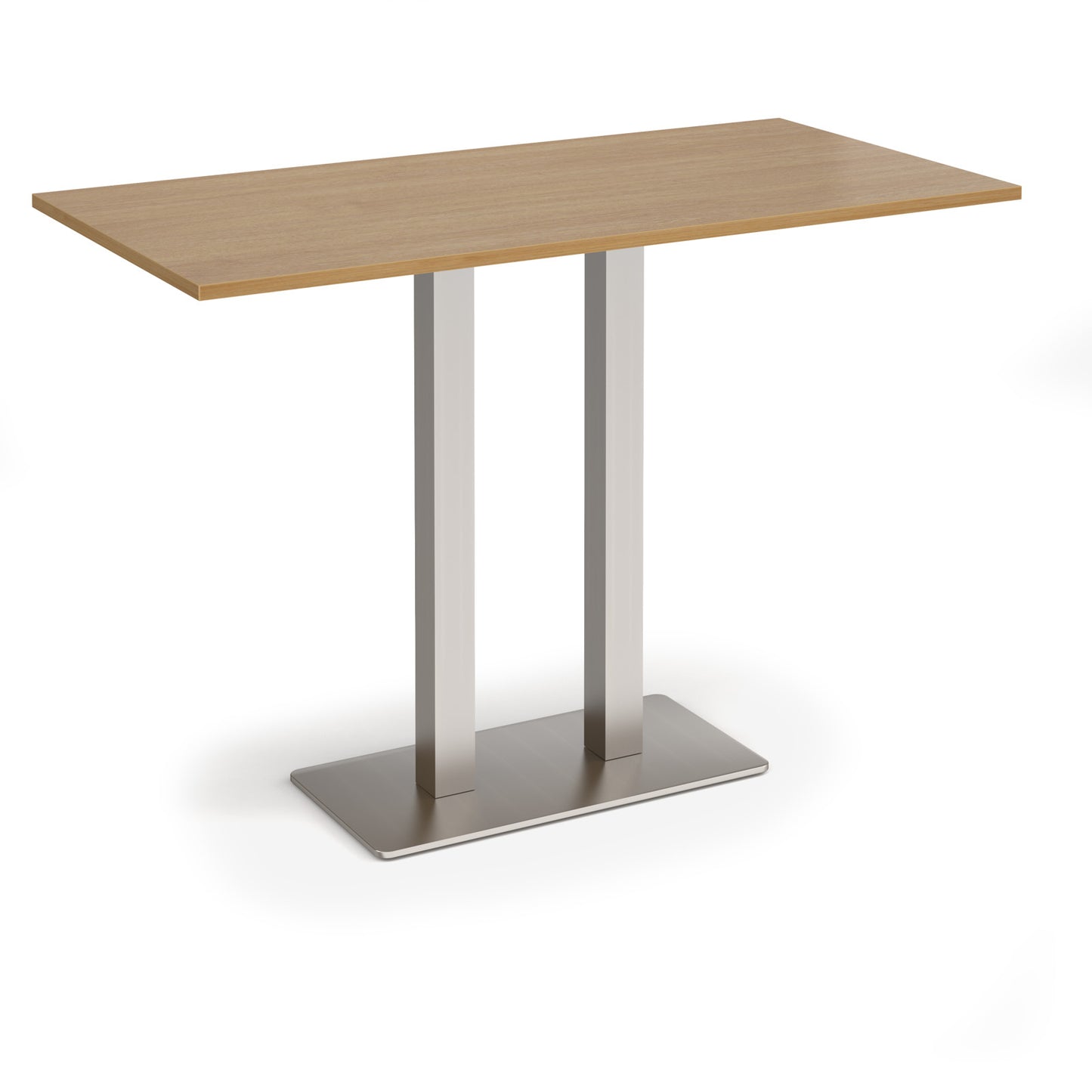 Eros rectangular poseur table with twin uprights - EPR1600-BS-O