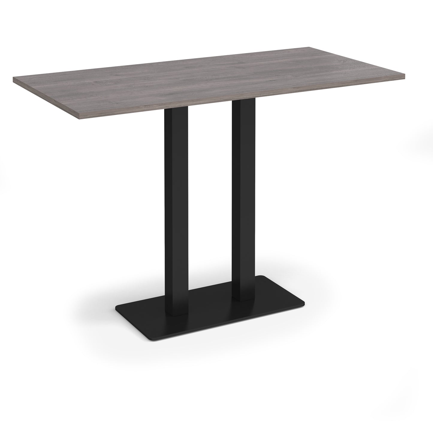 Eros rectangular poseur table with twin uprights - EPR1600-K-GO
