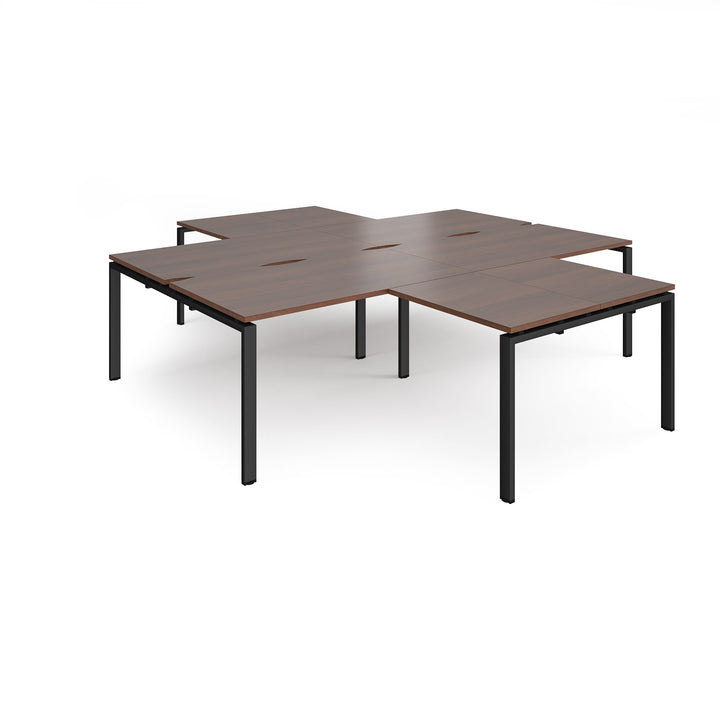 Adapt 4 Desk Cluster With Returns - 3200mm