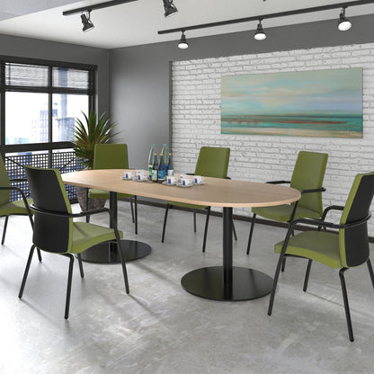 Eternal radial end power ready boardroom table