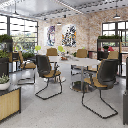 Eternal rectangular power ready boardroom table