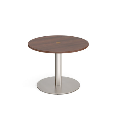 Eternal power ready circular meeting table - ETN10C-CO-BS-W