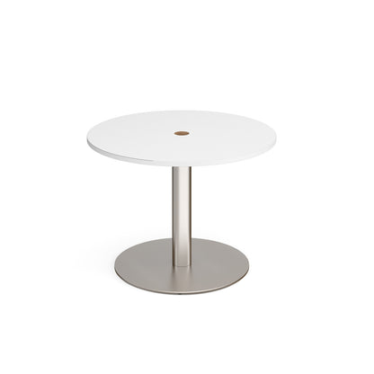 Eternal power ready circular meeting table - ETN10C-CO-BS-WH