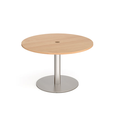 Eternal power ready circular meeting table - ETN12C-CO-BS-B