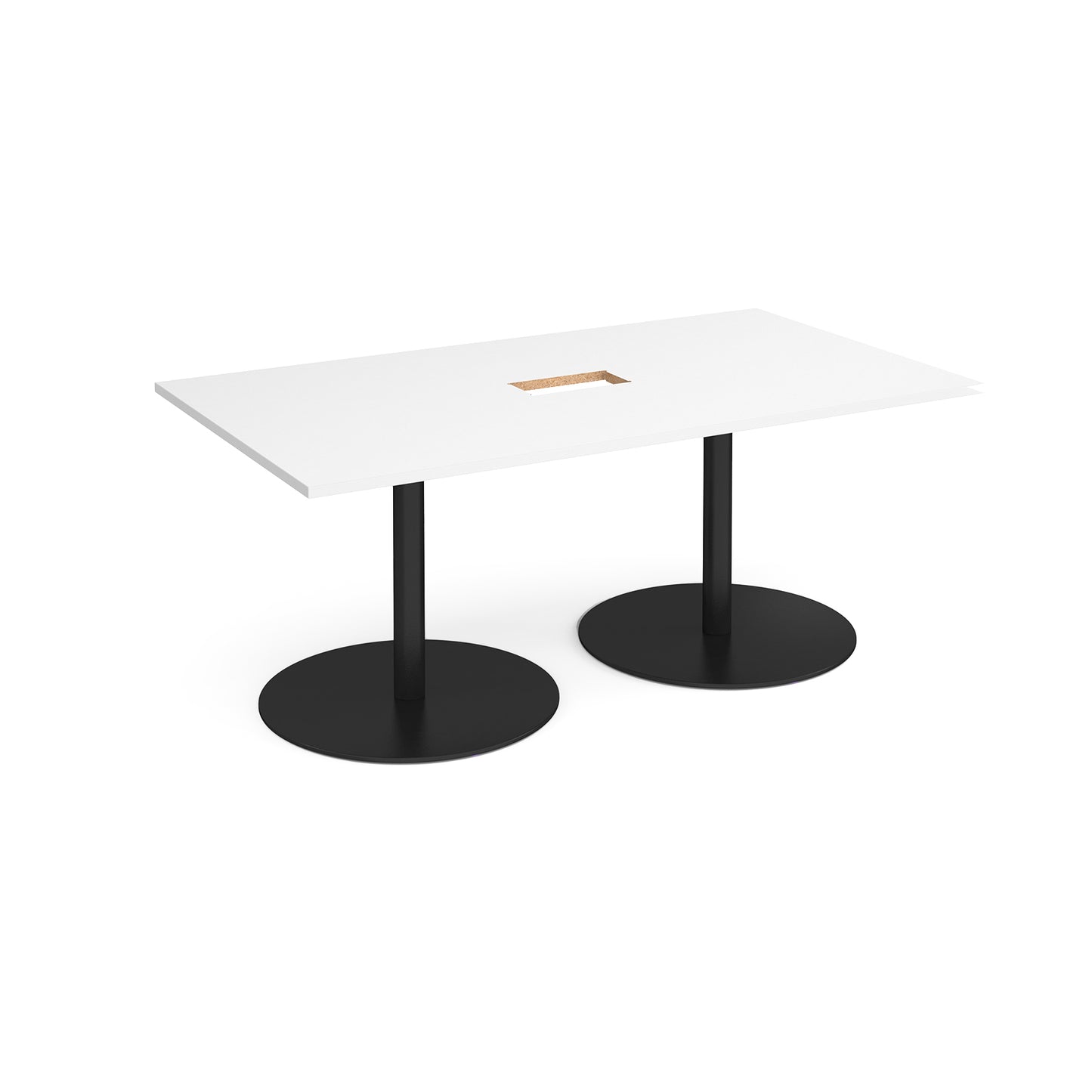 Eternal rectangular power ready boardroom table - ETN18-CO-K-WH