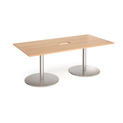 Eternal rectangular power ready boardroom table - ETN20-CO-BS-B