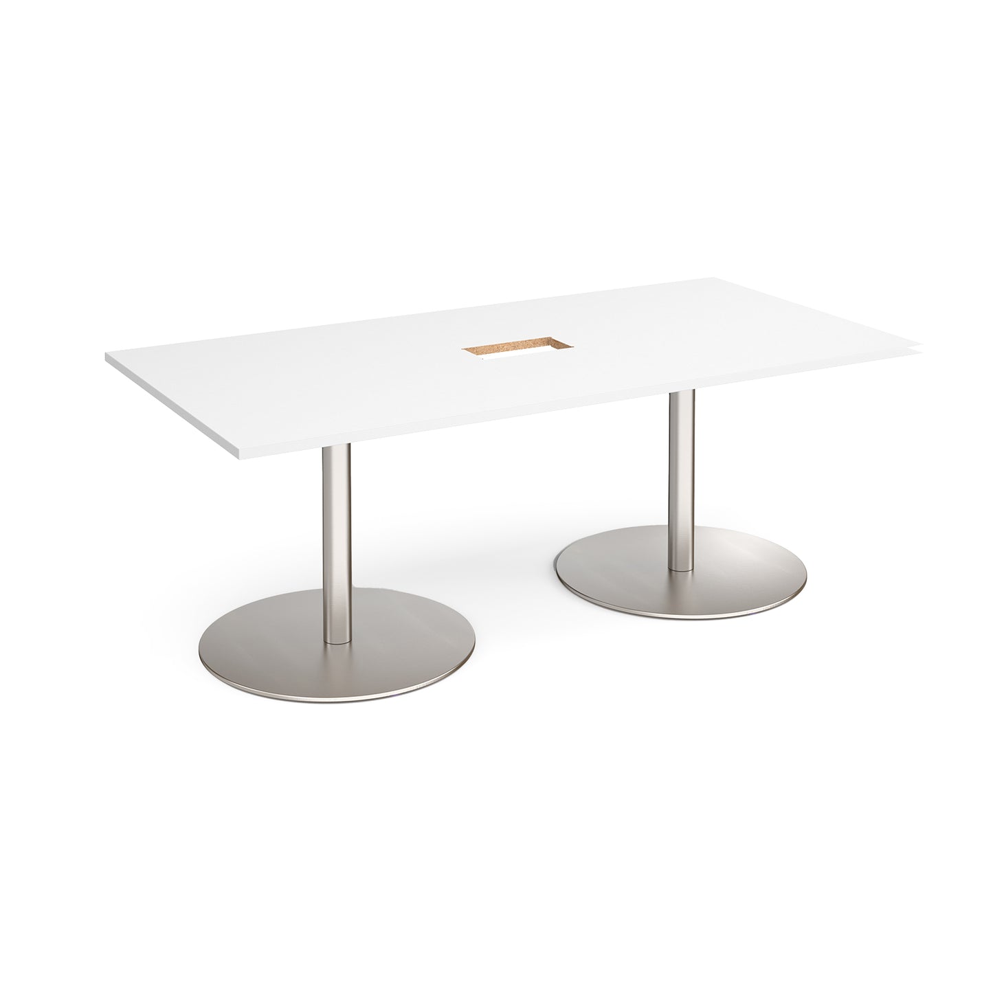 Eternal rectangular power ready boardroom table - ETN20-CO-BS-WH