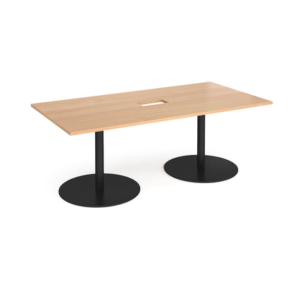 Eternal rectangular power ready boardroom table - ETN20-CO-K-B