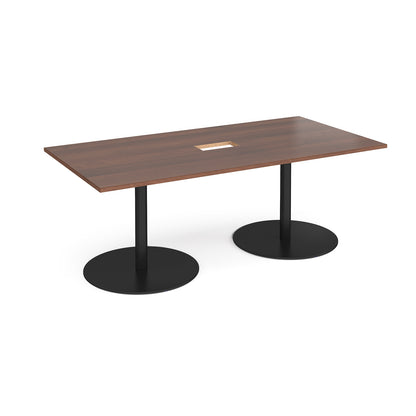 Eternal rectangular power ready boardroom table - ETN20-CO-K-W