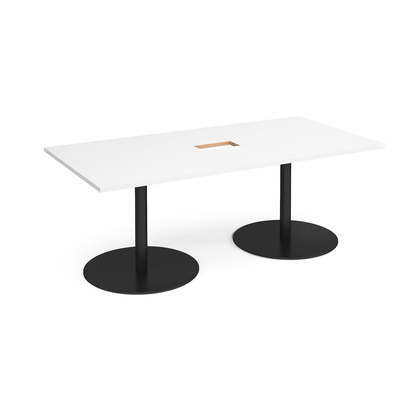 Eternal rectangular power ready boardroom table - ETN20-CO-K-WH