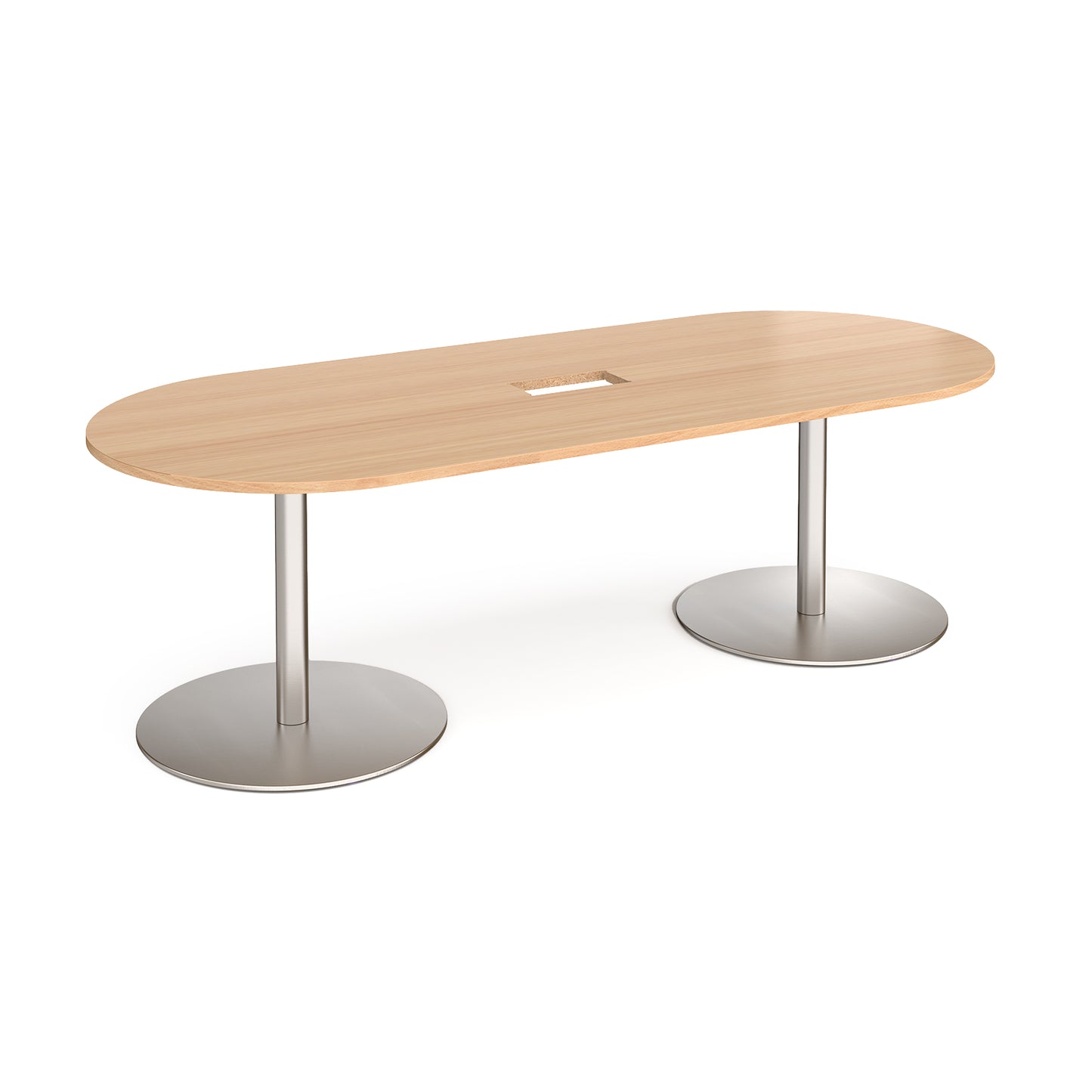 Eternal radial end power ready boardroom table - ETN24-CO-BS-B