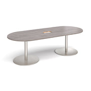 Eternal radial end power ready boardroom table