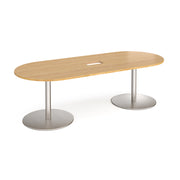 Eternal radial end power ready boardroom table