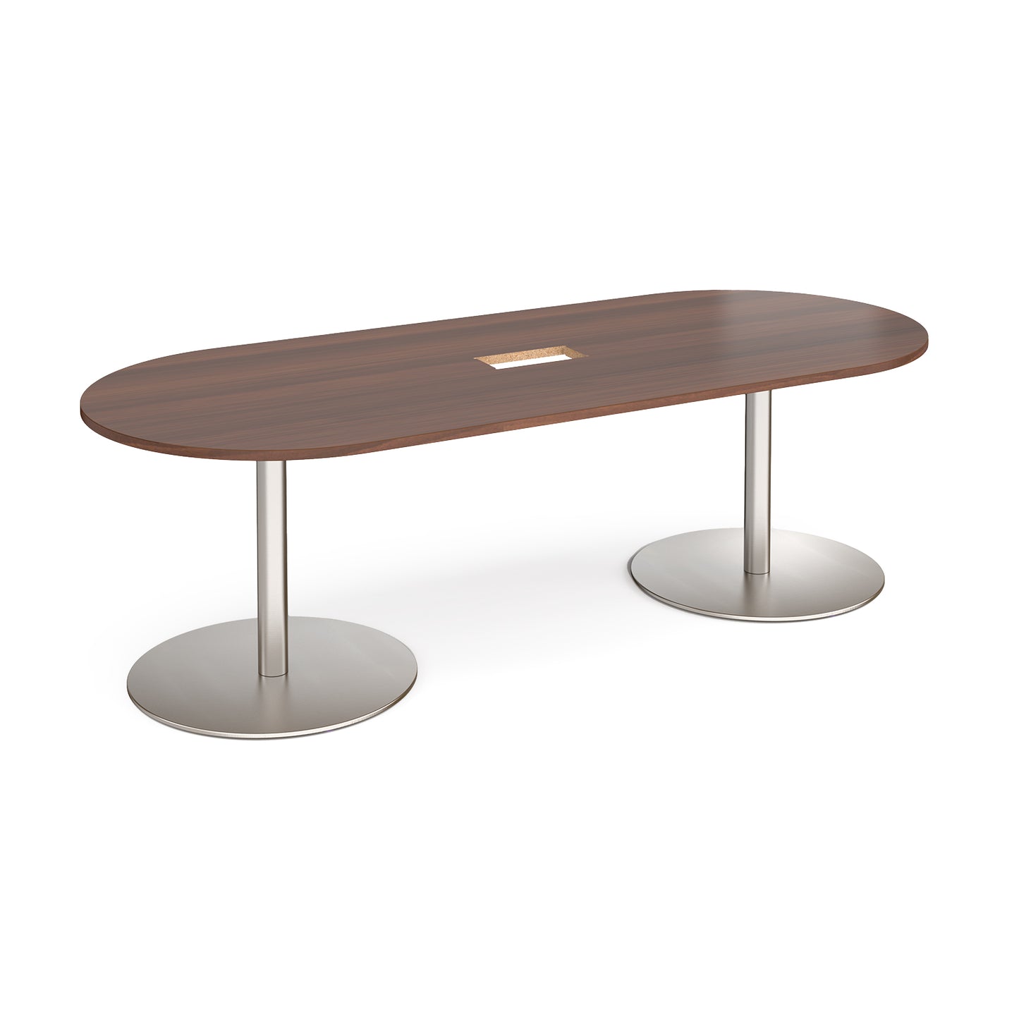 Eternal radial end power ready boardroom table - ETN24-CO-BS-W