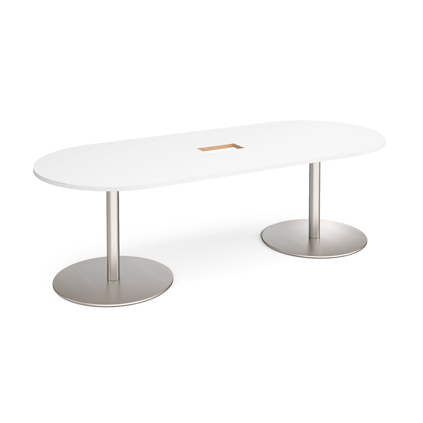 Eternal radial end power ready boardroom table - ETN24-CO-BS-WH