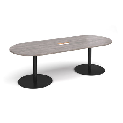 Eternal radial end power ready boardroom table - ETN24-CO-K-GO