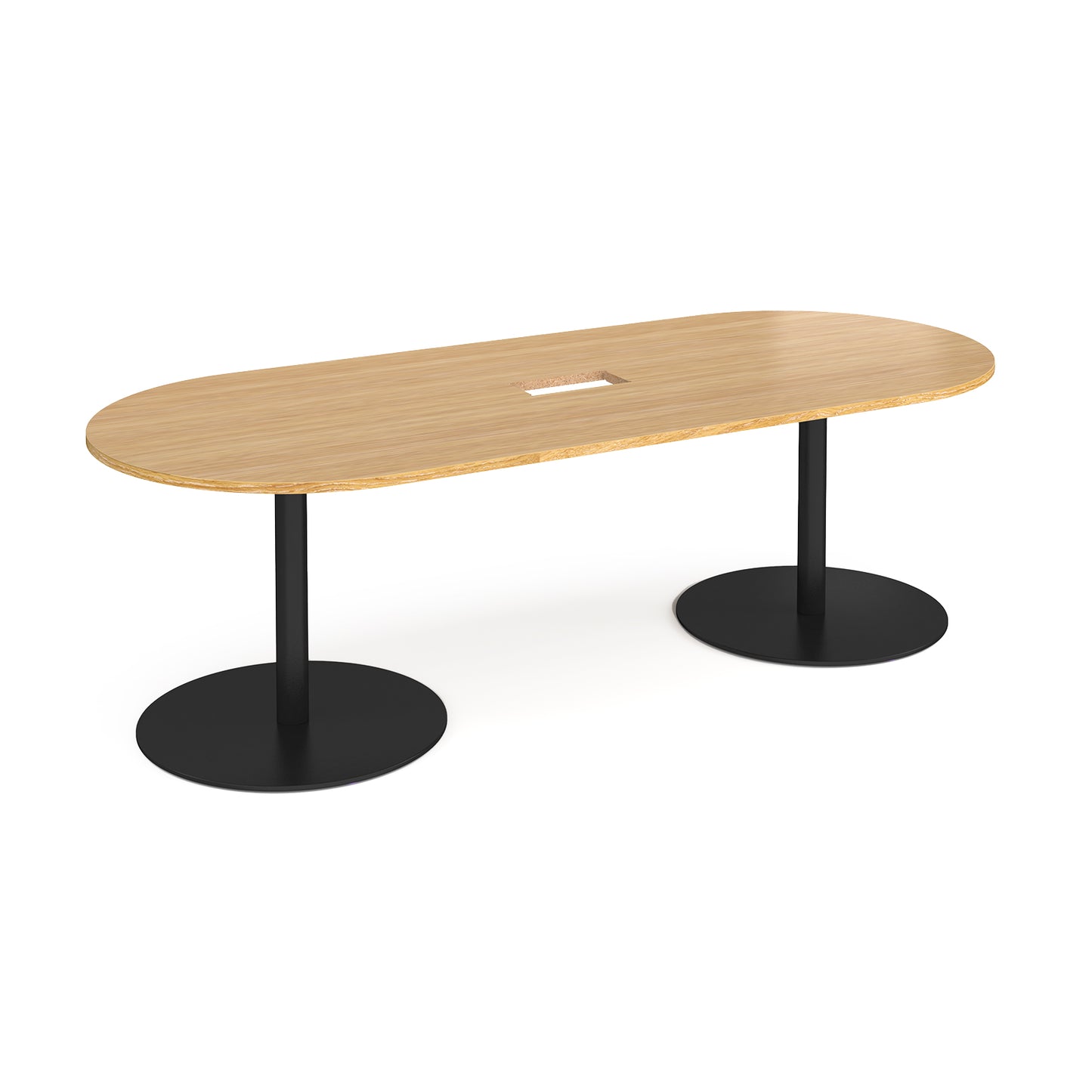 Eternal radial end power ready boardroom table - ETN24-CO-K-O