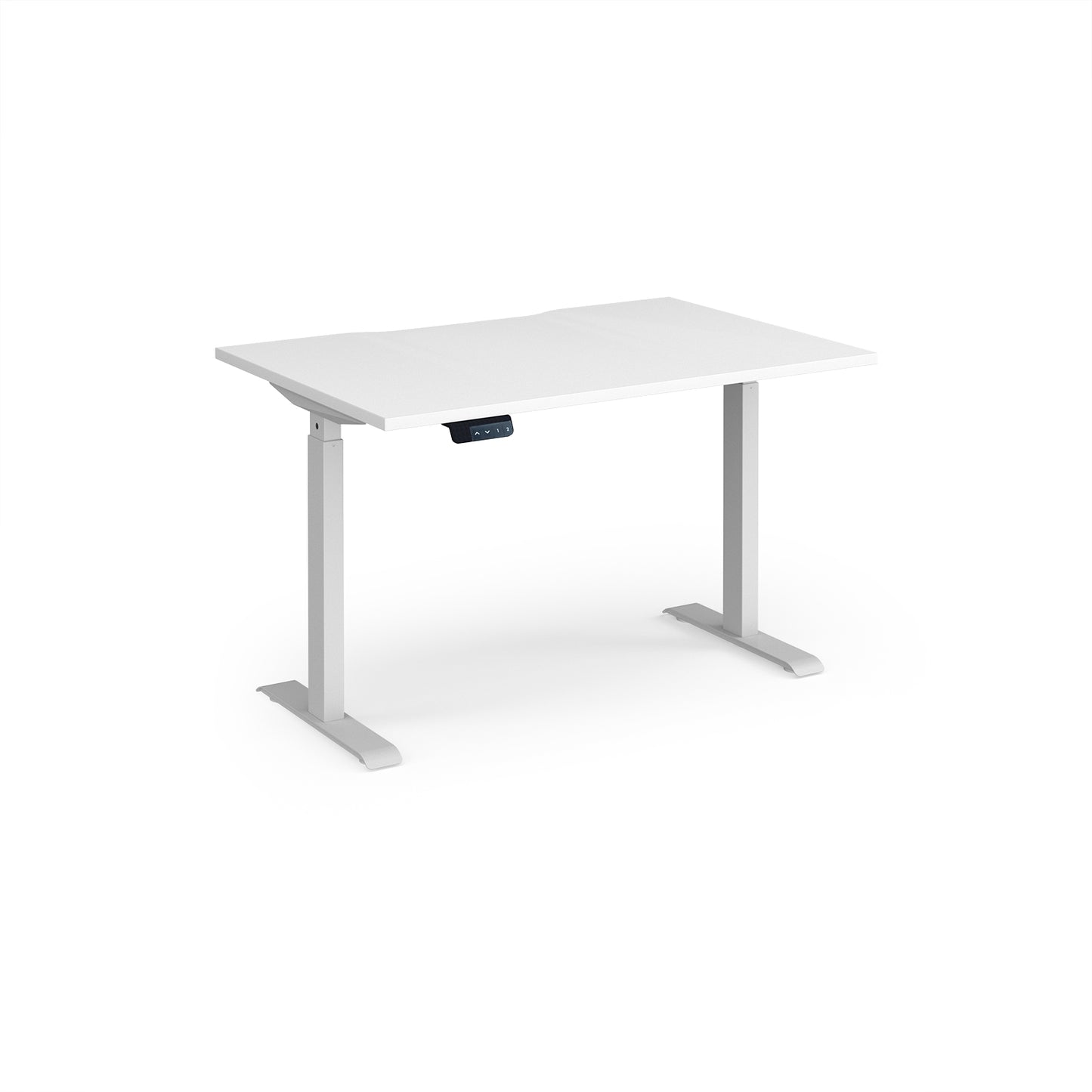 Elev8 Contract straight sit-stand desk 800mm deep - EVC-1200-WH-WH