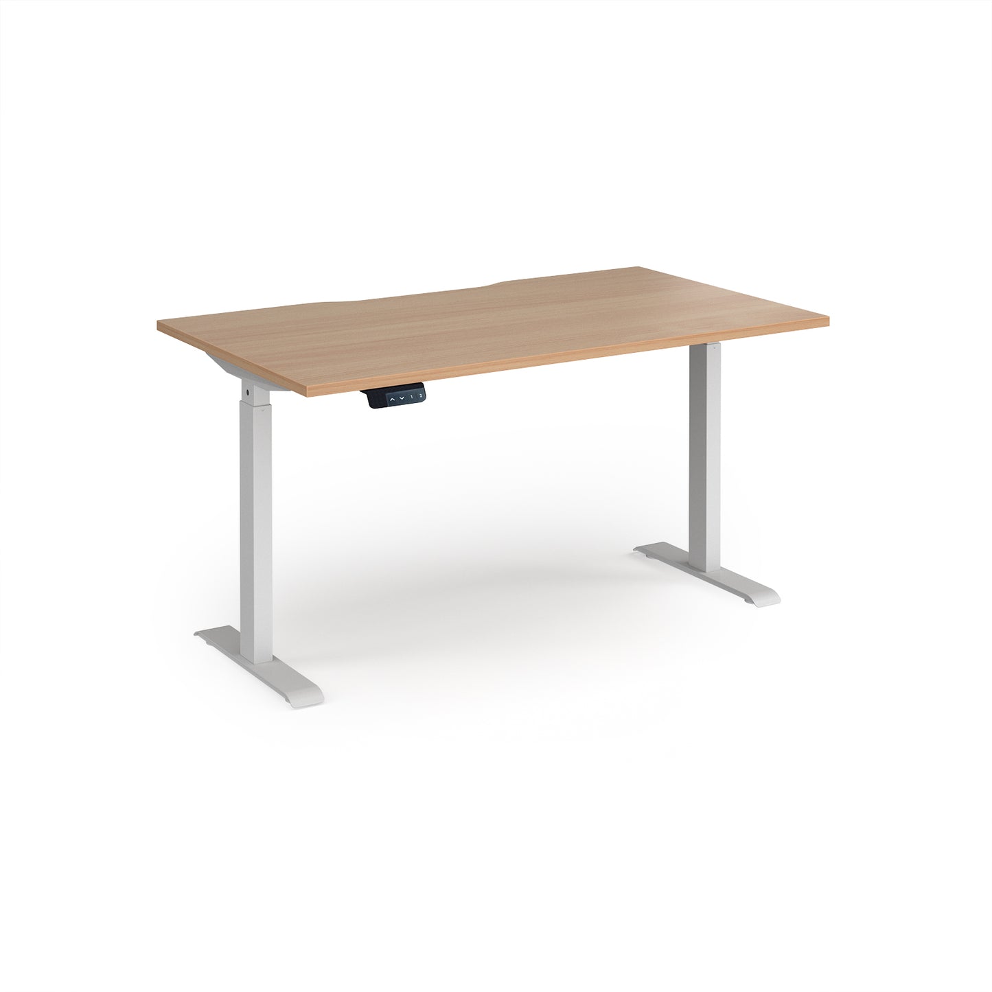 Elev8 Contract straight sit-stand desk 800mm deep - EVC-1400-WH-B