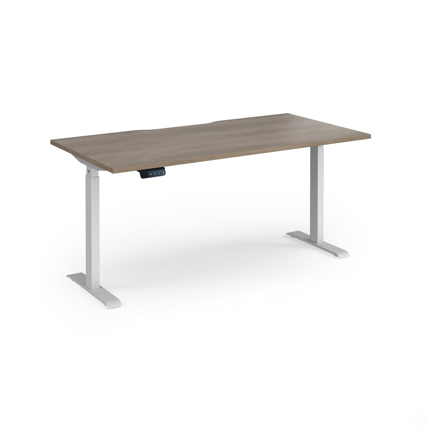 Elev8 Contract straight sit-stand desk 800mm deep - EVC-1600-WH-NO