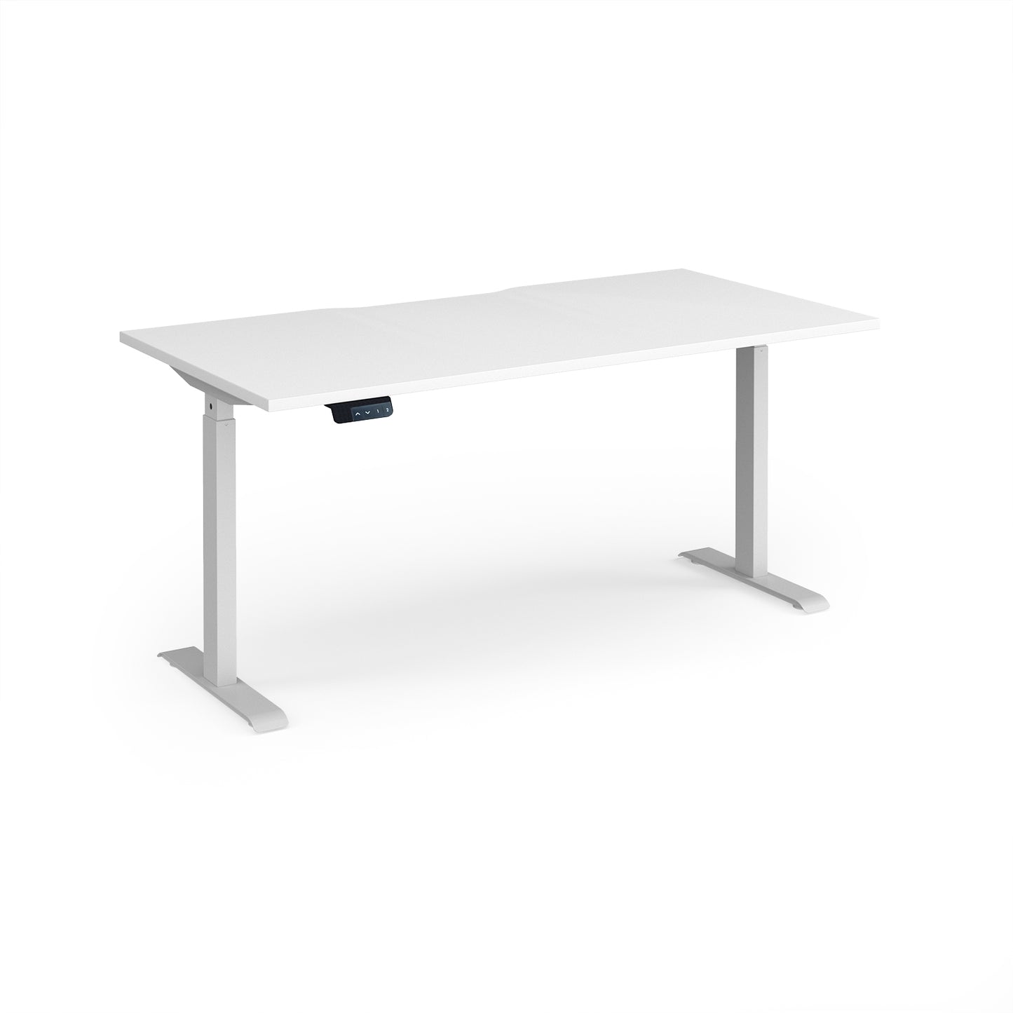 Elev8 Contract straight sit-stand desk 800mm deep - EVC-1600-WH-WH