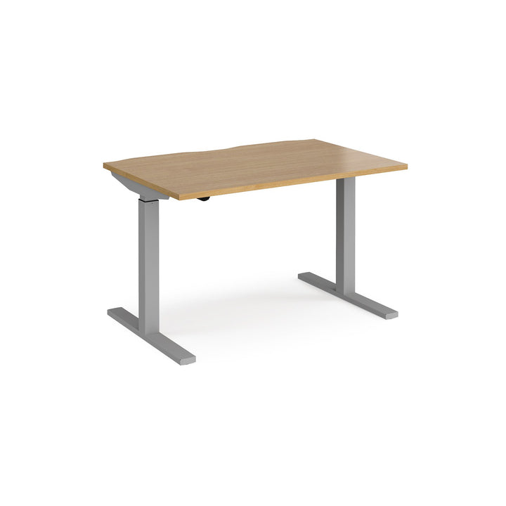 Elev8 contract straight sit-stand desk 800mm deep - Oak