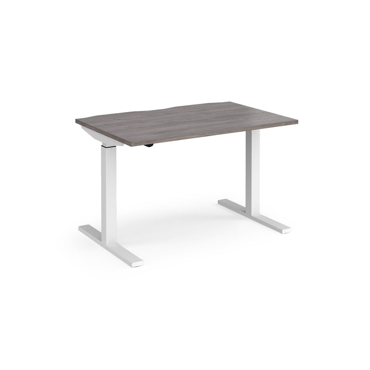 Elev8 contract straight sit-stand desk 800mm deep - grey oak