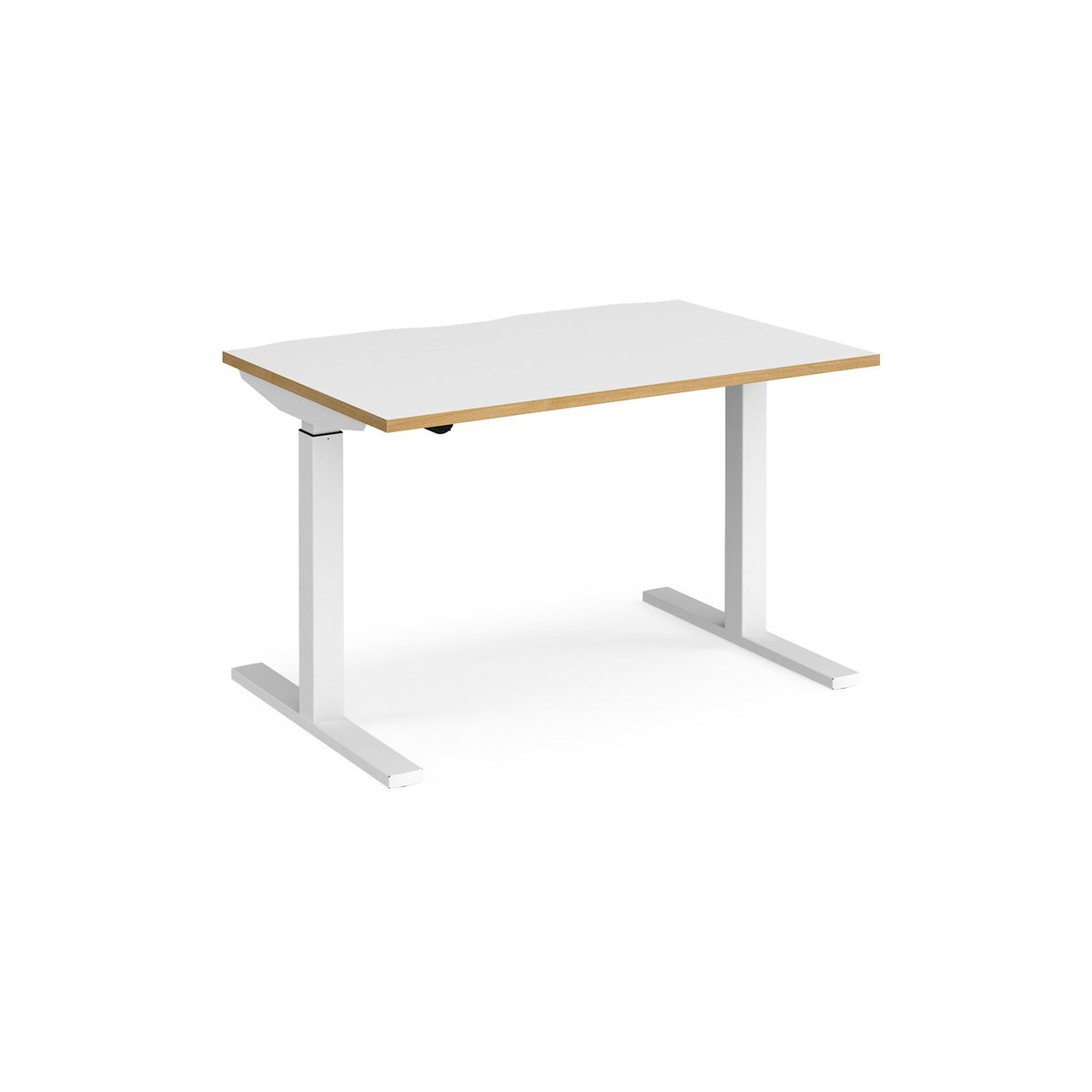 Elev8 contract straight sit-stand desk 800mm deep - Walnut