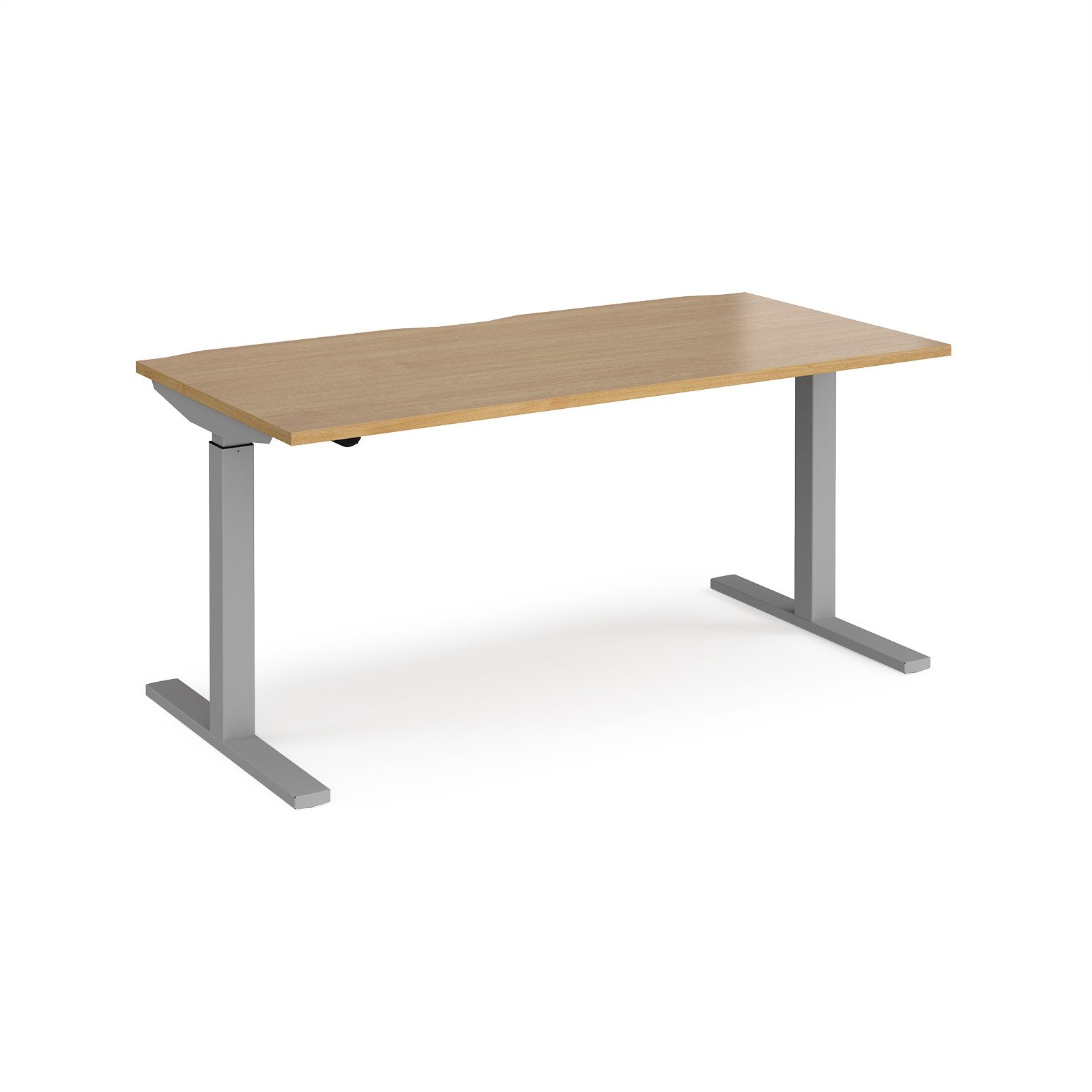 Elev8 contract straight sit-stand desk 800mm deep - grey oak