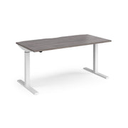 Elev8 contract straight sit-stand desk 800mm deep - Grey Oak