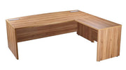 Grand Executive Bow Front Desk with Side Return – American Walnut Finish