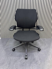 Humanscale Freedom Chair / Black Fabric / Gel Armrests - UK Delivery