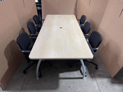 Set of 6 Connection Adjustable chairs and Senator Meeting Table - Can Deliver