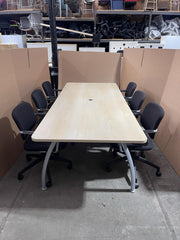 Set of 6 Connection Adjustable chairs and Senator Meeting Table - Can Deliver