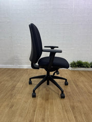 Elite Fully Adjustable Ergonomic Office Task Chair  Black