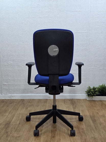 Refurbished Senator Dash Task Chair 3D Arms Navy Blue UK Delivery