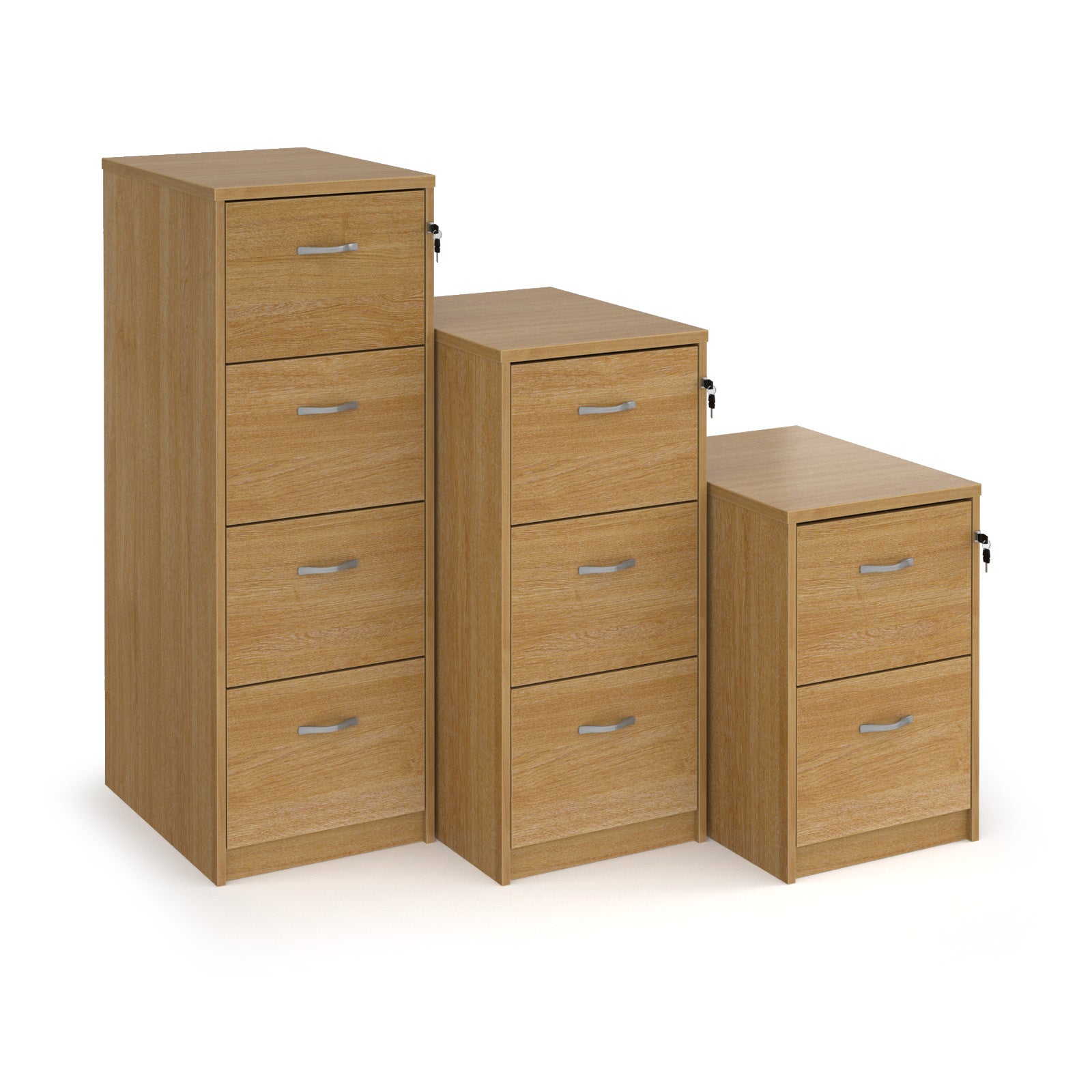 Wooden 3 door filing cabinet