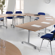 Semi circular deluxe fliptop meeting table