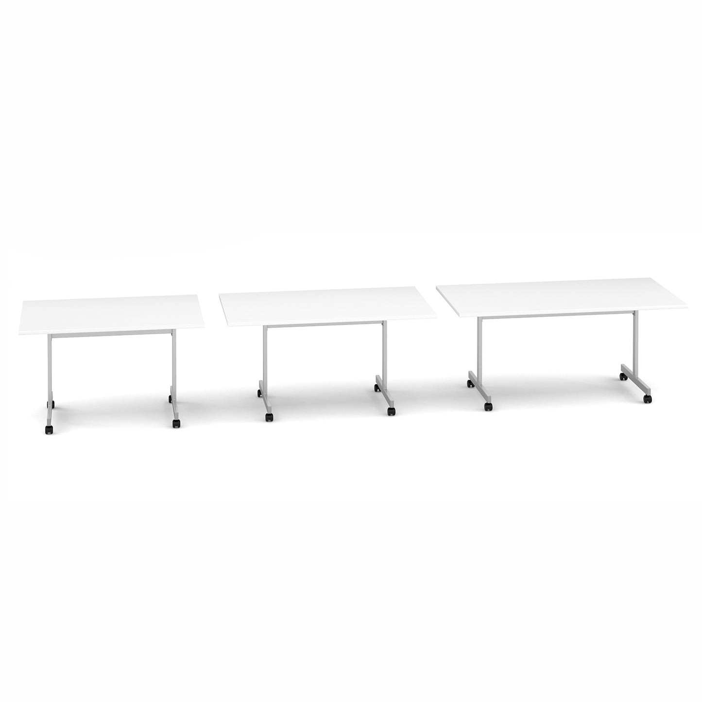 Rectangular flip top meeting table