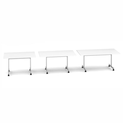 Rectangular flip top meeting table