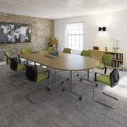 Rectangular fliptop meeting table