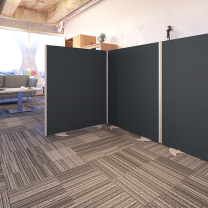 Floor standing fabric screen