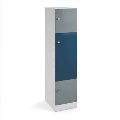 Flux 1700mm high lockers - FLS17-3M-CL