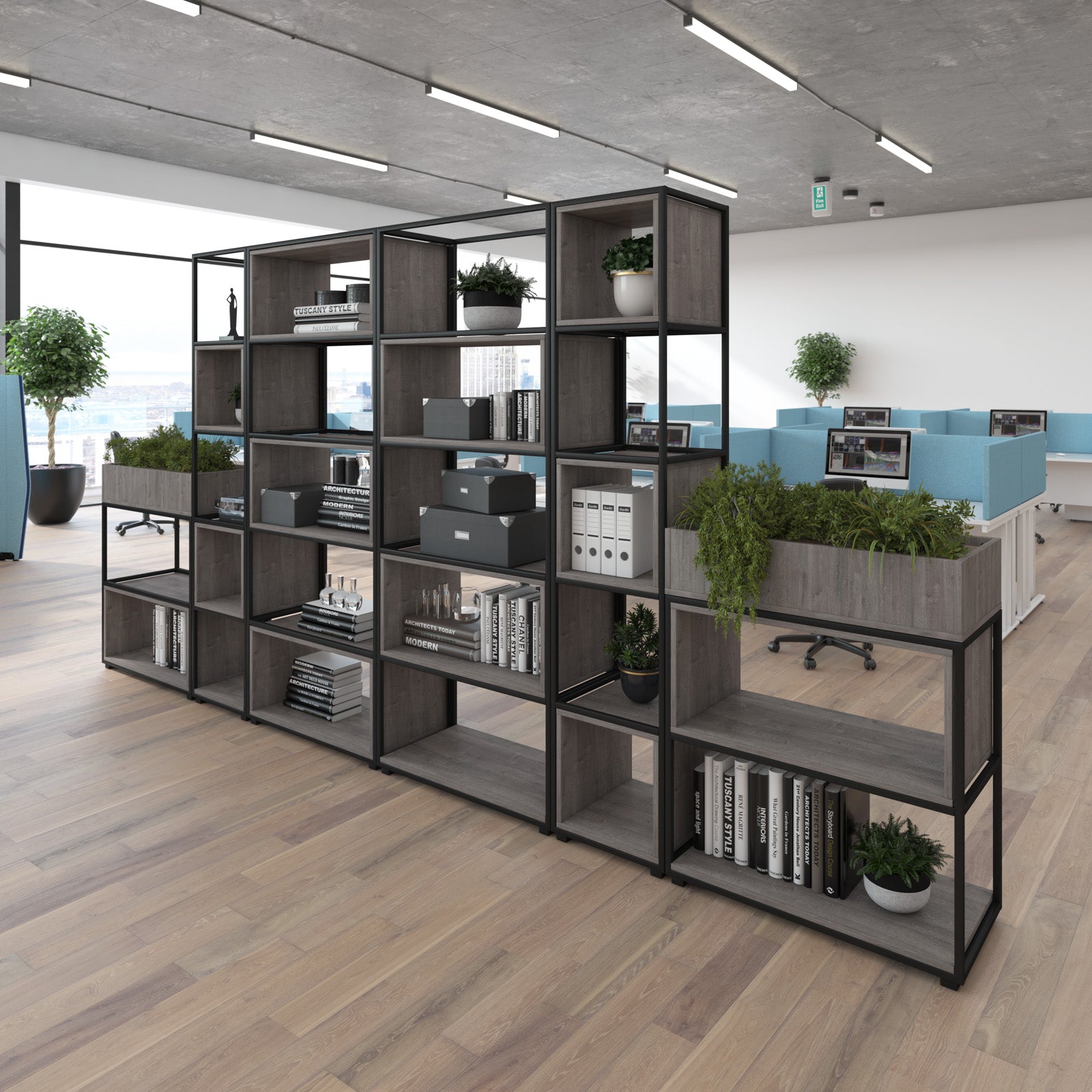 Flux modular storage cubby double shelf