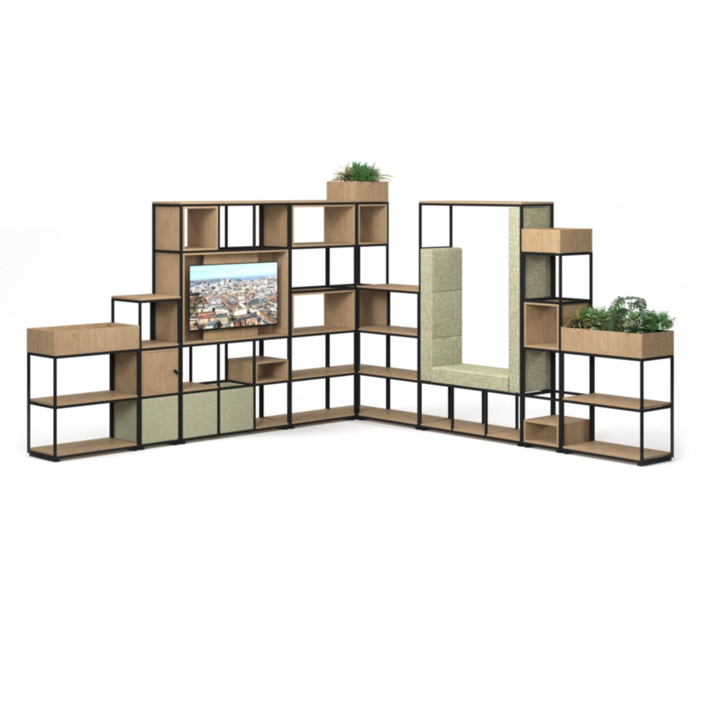 Flux modular storage cubby shelf