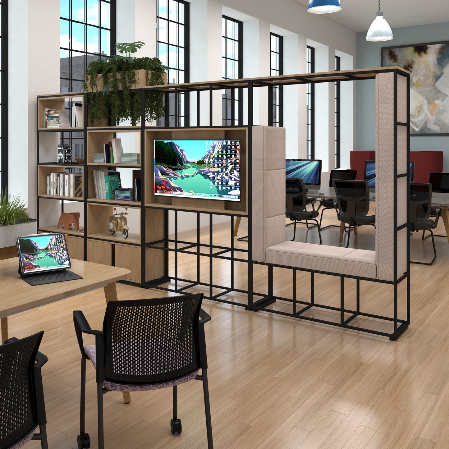 Flux modular triple seating unit