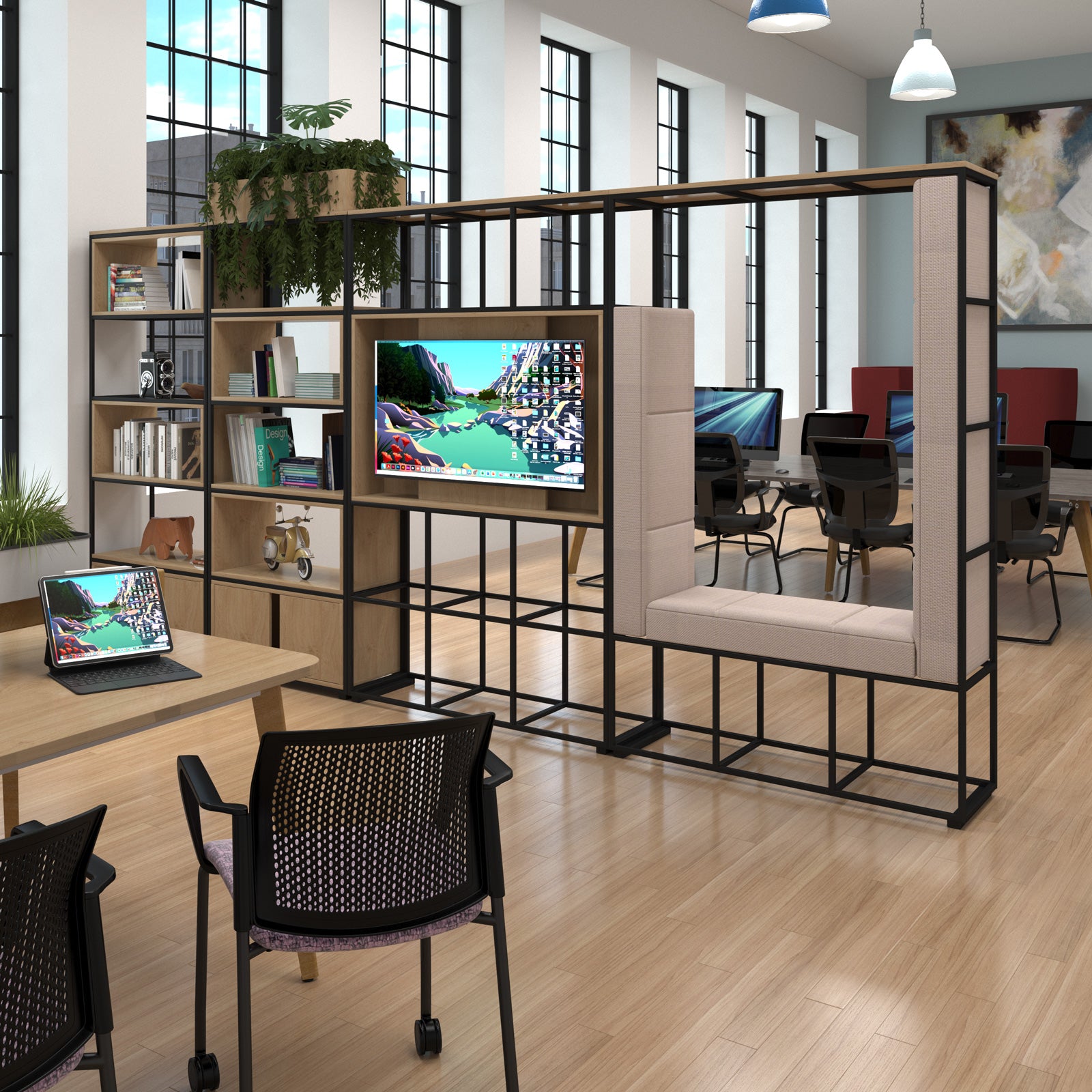 Flux modular triple seating unit