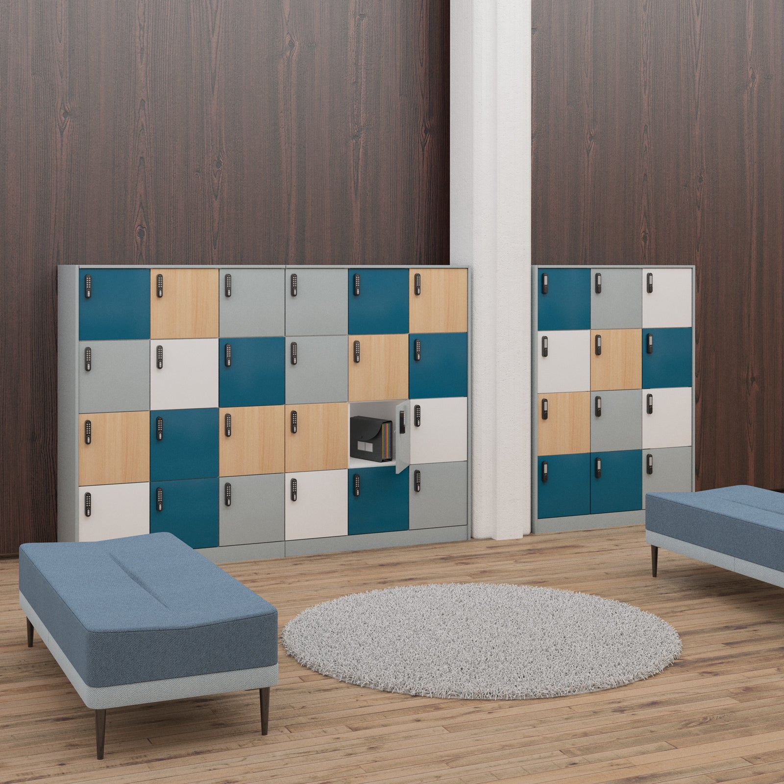 Flux 900mm high lockers