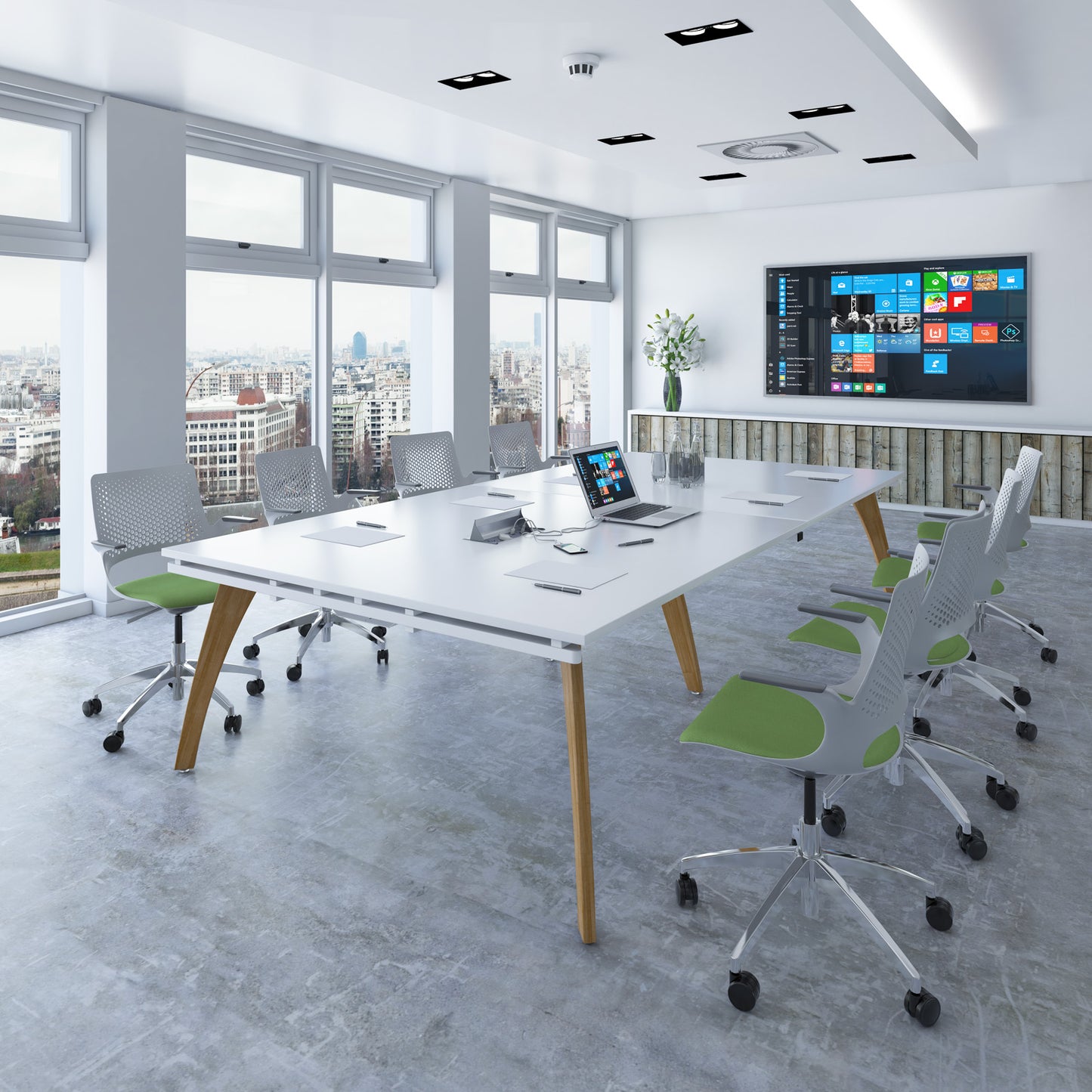 Fuze rectangular boardroom table