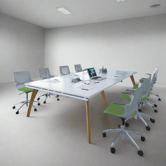 Fuze square power ready boardroom table